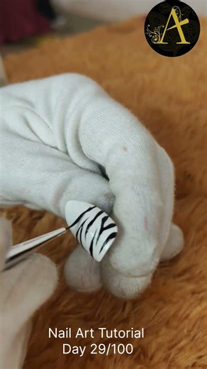 Black & White Zebra Nail Design 💅 | Easy Nail Art | Ameerah Beauty Care
