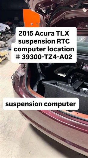 2015 Acura TLX suspension (rear toe control, RTC) computer part number 39300-TZ4-A02 location on car