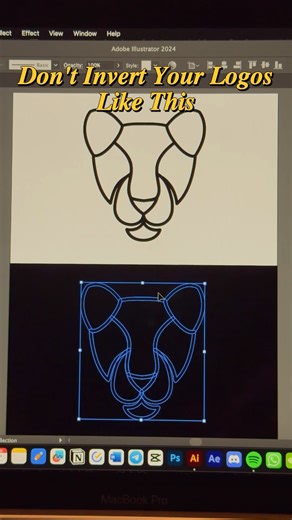 How to invert your logos in Illustrator 💫 #illustratortips #illustrator #logodesign #logo #designer