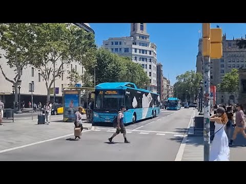 BARCELONA - How To Get Airport Bus From City Centre ( Terminal 1 and 2 Here ) Aerobus