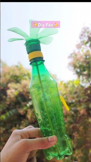 Diy Bottle Fan 💨 #diy #craft #bottlecraft