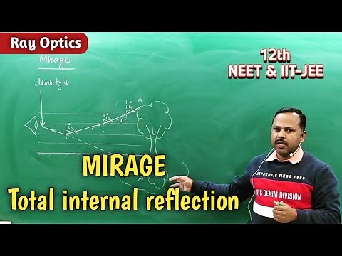Mirage - Total internal reflection || Ray optics | 12th Physics #umeshrajoria #cbse