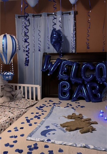 Bienvenido a casa bebé Emil Yahir🥰❤️🩵#baby #bienvenidoacasabebe #bebe #decoracion #welcomehomebabyboy #boy