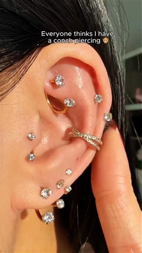 No Needle Ear Piercing Hack ✨ Stylish Ear Jewelry Ideas #Shorts #jewellery #viral #fashion