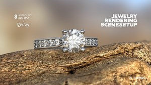 Scene Setup for Jewelry V-Ray 3D Rendering with 3ds Max