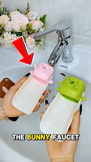Teach Hygiene the Fun Way! urn handwashing into a fun habit! This cute bunny faucet extender helps kids reach the water easily while encouraging independence and hygiene. Safe, stylish, and easy to install — a must-have for families with little ones learning healthy routines.  Credits: @ smarthomefinds / YT @ newlifehacks.shop / TT #ParentingEssentials #KidsHygiene #SmartHome #technology #tech | Vee media | Facebook