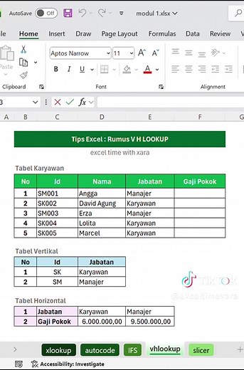 Panduan VLOOKUP dan HLOOKUP di Excel