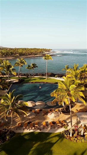 2.7K views · 70 reactions | Soak up the splendor. Lounge beneath the palms. Peer out at the endless horizon. Refresh with a dip and enjoy the taste of Kona’s fresh local flavors. All in a day at Moana Family Pool, your serene haven on the edge of our storied shores. https://www.rosewoodhotels.com/en/kona-village | Kona Village, A Rosewood Resort | Facebook