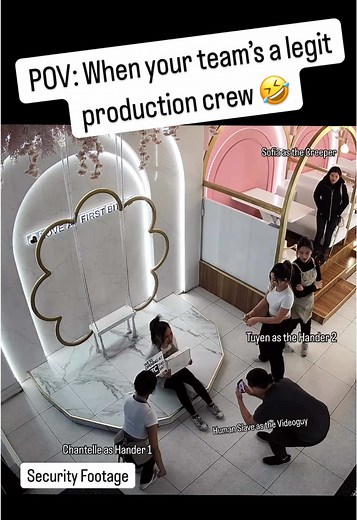 Behind the Scenes Security Footage of the infamous slap that looked like it was simple to shoot - when it actually took a whole crew in perfect synchronization 🤯 #bts #behindthescene #worktok #MarryMeMochi #grandopening #scarborough