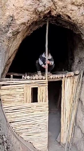 16K views · 119 reactions | Turning an old cave building house in mountain overnight Survival #diy #bushcraft #shelter | Jeffries Natasha | Facebook