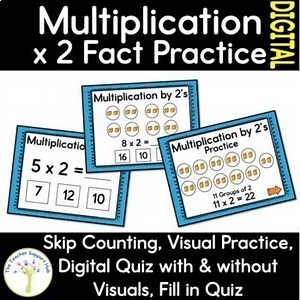 Multiplication by 2s Digital Activity | Fact Fluency & Independent Practice