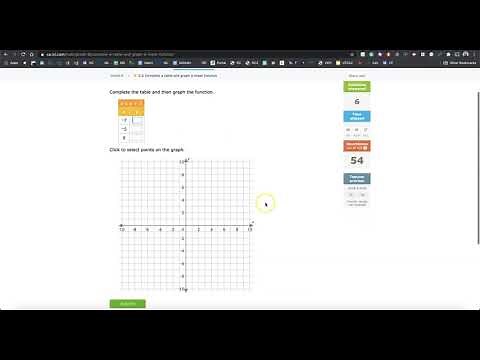 IXL 8th Grade Math Z.6 - Complete a table and graph a linear function