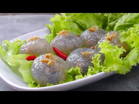 Thai stuffed Tapioca Pearl Balls - Vegan Vegetarian Recipe