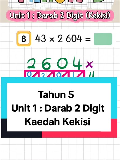 Darab 2 Digit: Kaedah Kekisi untuk Tahun 5