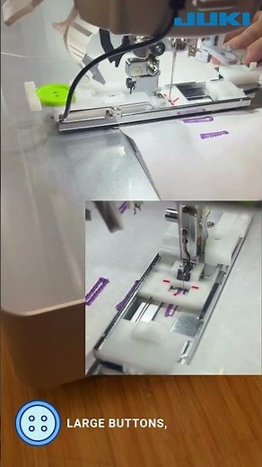 Create perfect buttonholes with JUKI's computerized sewing machines!