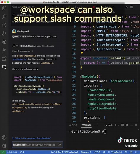 New #workspace feature with #github #copilot