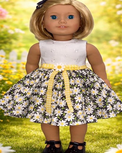 Handmade Daisy Doll Dress for 18 Inch Dolls – Boutique Cotton Spring Outfit - Etsy UK