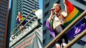Mel C dons rainbow flag as she sings at LGBTQ parade in Brazil