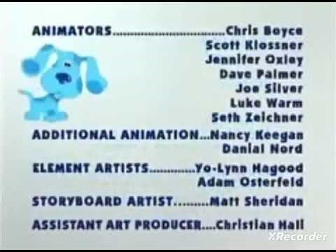 Blue's Clues US Blue's Favorite Song Credits