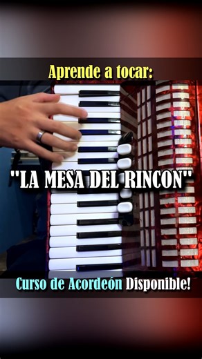 TUTORIAL: https://youtu.be/hWJZToA0-Jc "La Mesa del Rincon" Acordeon de teclas #lostigresdelnorte #acordeondeteclas #tutorial | Aprende acordeon de teclas