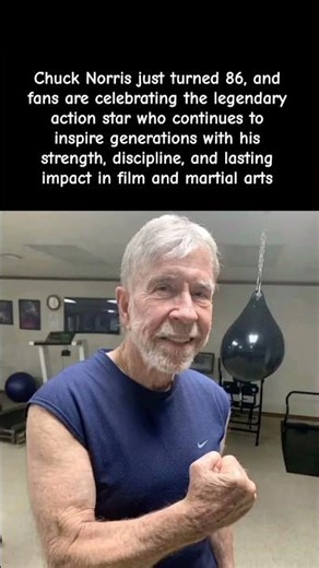 “86 Years Strong - Chuck Norris Still Inspiring 😮‍🔥🔥” #celebrity