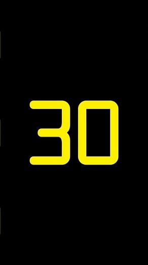 SILENT - 30 Second Countdown Timer - Retro Digital - Yellow