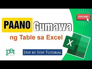 Paano gumawa ng Table sa MS Excel | Filipino