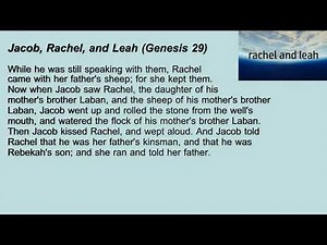 21. Jacob, Rachel, and Leah