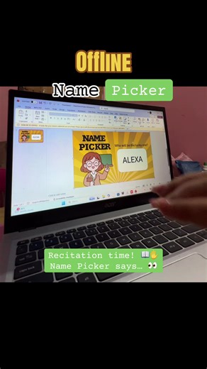 Offline Name Picker 📚 Ready or not—recitation time! 😄 #alexcraftsanddesigns #teachersoftiktokfyp #pptnamepicker #offlinenamepicker #maamlea