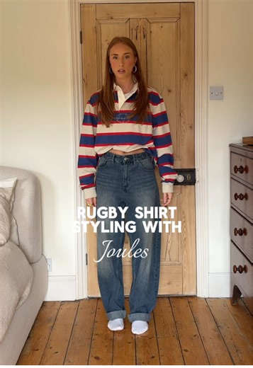 It’s rugby shirt season ❤️‍🔥 styling these two gorgeous shirts from @Official_Joules *gifted #ootd #fashiontiktok #outfitinspo #autumnoutfits