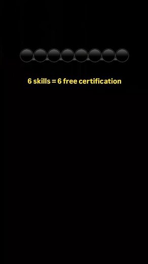 🎓 6 Skills = 6 Free Certifications 💥Learn Earn Level up your resume in 2025 👇✅