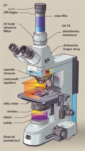 Fluorescence Microscope Explained in Hindi | Working & Uses 🔬 #shortsfeed #facts #viral
