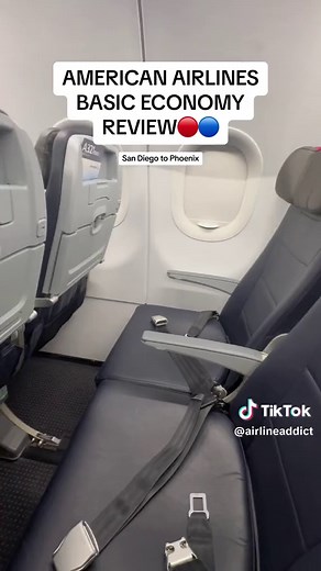 BASIC ECONOMY - AMERICAN AIRLINES @American Airlines VERY short video but Basic Economy is not bad tbh👀 #travel #american #americanairlines #flightreview #travel #airlines #sandiego #basiceconomy #economy #phoenix