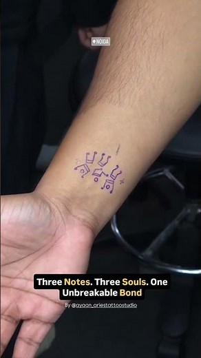 Musical Notes Tattoo Design 🎵 #minimalisttattoo