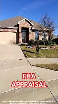 FHA vs Conventional Appraisal: Key Differences Explained in 60-Sec POV! 🏠📋 | Appraiser Break Down