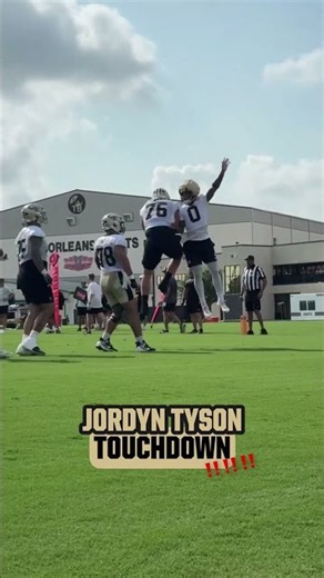 Jordyn Tyson 🙌 Training Camp TD! #saints #nfl #shorts
