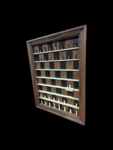 Vertical Chess Set- Large Wall Mounted Wooden Game Board - Conversation Piece - Chess Wall Art - Optional Chess Pieces - Nerd Decor - Etsy