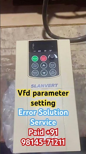 SLanvert vfd error Parameter Solution settings paid +91 98145-71211 #kusumsolar