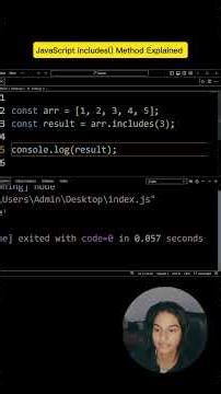 JavaScript includes() Method Explained | FAANG Interview Questions