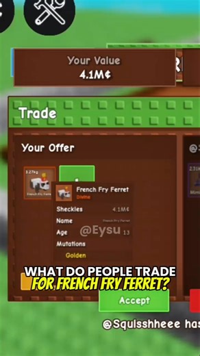 French Fry Ferret For? Roblox Grow a Garden