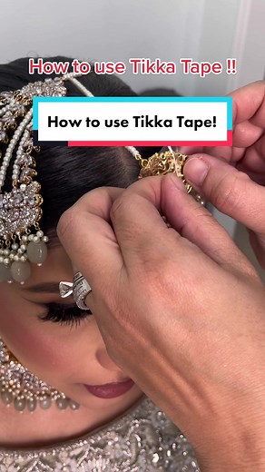 Bridal Hairstyle with Tikka: How to Use Tikka Tape!