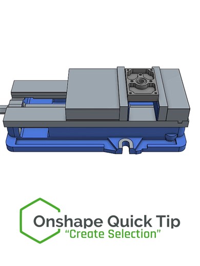 Speed up your workflow in #Onshape! ⏩ Check out this quick tip and learn how to use powerful selection tools to get more done in less time!