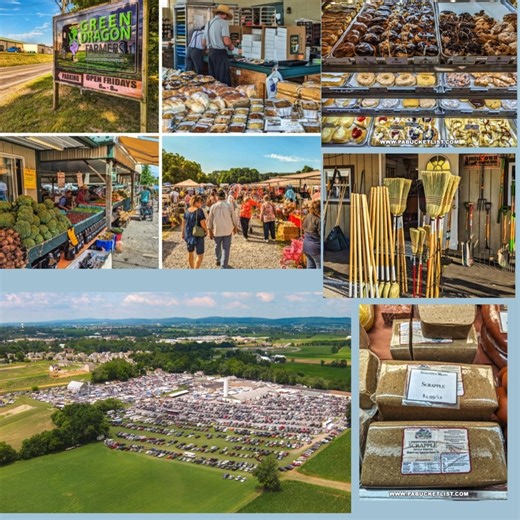 The Green Dragon Farmers Market is a Friday morning tradition in Lancaster County! Details/directions here: https://pabucketlist.com/exploring-the-green-dragon-farmers-market-in-lancaster-county-pa/ | PA Bucket List