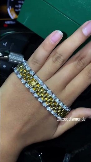Women's Luxury Two-Tone Moissanite Wristwatch - 36MM #GlazedDiamonds #MoissaniteWatch #womenswatch