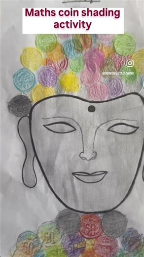 Kids easy coin shading unique idea for maths project work #finemotorskills #kidsactivitiesblog #kids