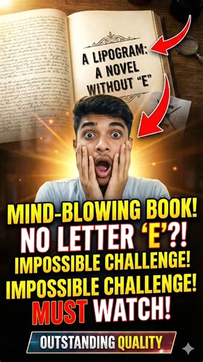 This Book Has ZERO ‘E’ Letters! Mind-Blowing Lipogram Challenge Explained! #shortsfeed #shorts