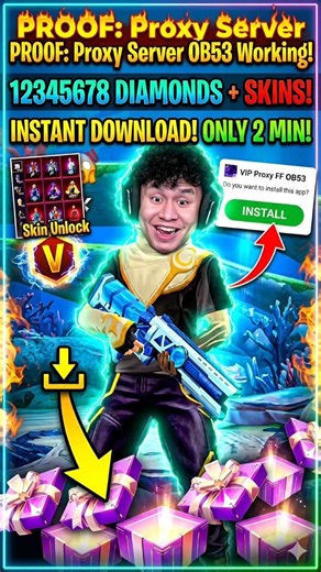 PROXY SERVER DOWNLOAD IN 1CLICK🔥🥵| HOW TO DOWNLOAD OB53 PROXY SERVER OB53PROXY#freefire#proxyserver