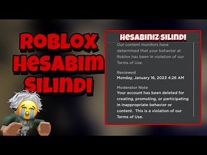 ROBLOX HESABIM SİLİNDİ!