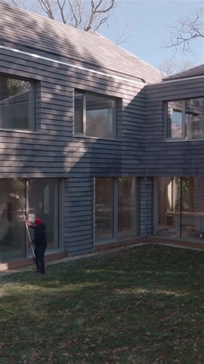 NS Builders - Luxury Custom Home Builder on Instagram: "Cleaning the windows so the neighbors can finally see what we’ve been up to. Because what’s the point of all this if no one’s peeking? Jokes aside, this is a real milestone. @45whiteoak by NS Builders × @of_possible"