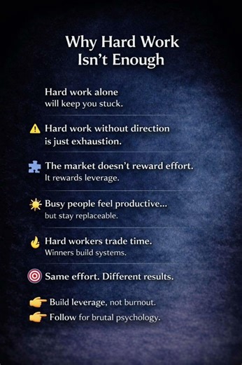 Why Hard Work Isn’t Enough | Same Effort, Different Results (Psychology Truth)